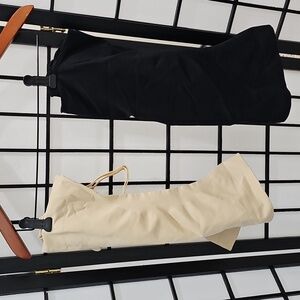 2pc Black and Tan Ruched Fitted Camisole for Chic Looks